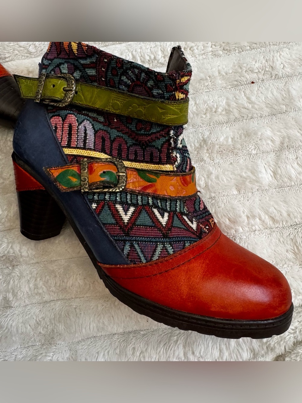 Unique boho western festival embroidered and embellished western boot